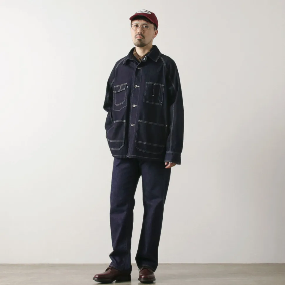 ORDINARY FITS / Denim coverall jacket one-wash