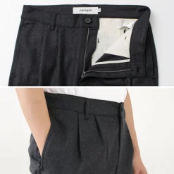 PARAGES / Double Pleats Wool Pants