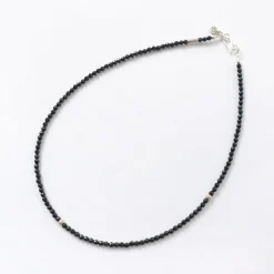 PHADUA / Black onyx bead necklace