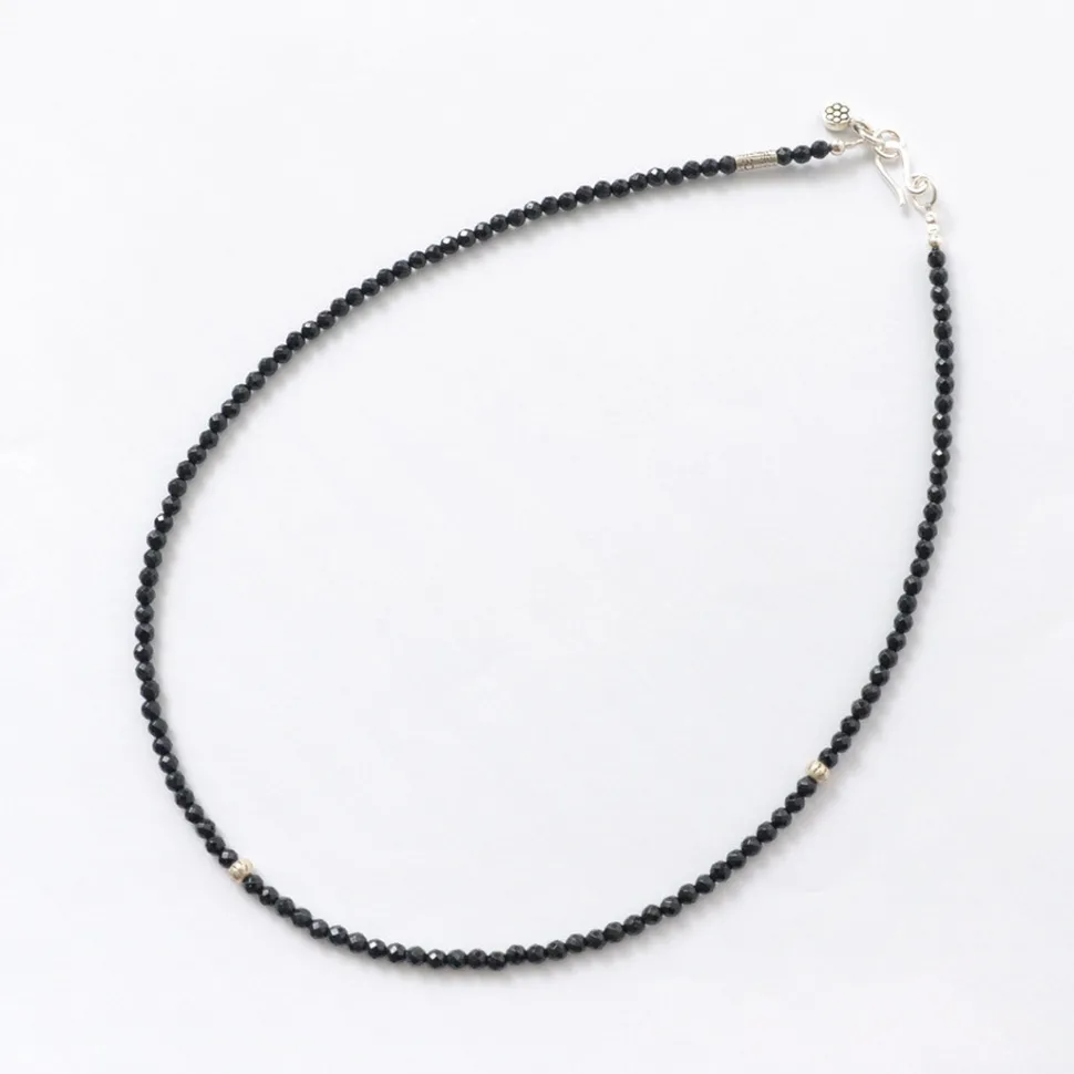 PHADUA / Black onyx bead necklace