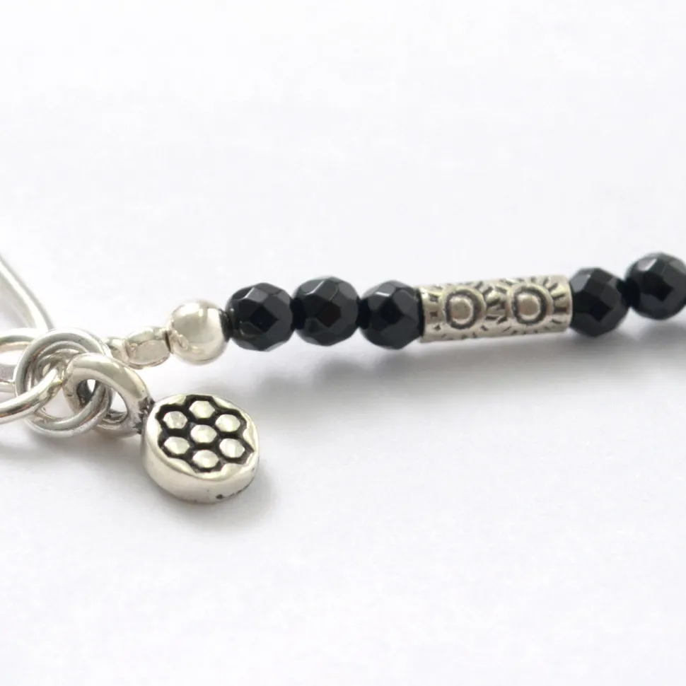 PHADUA / Black onyx bead necklace