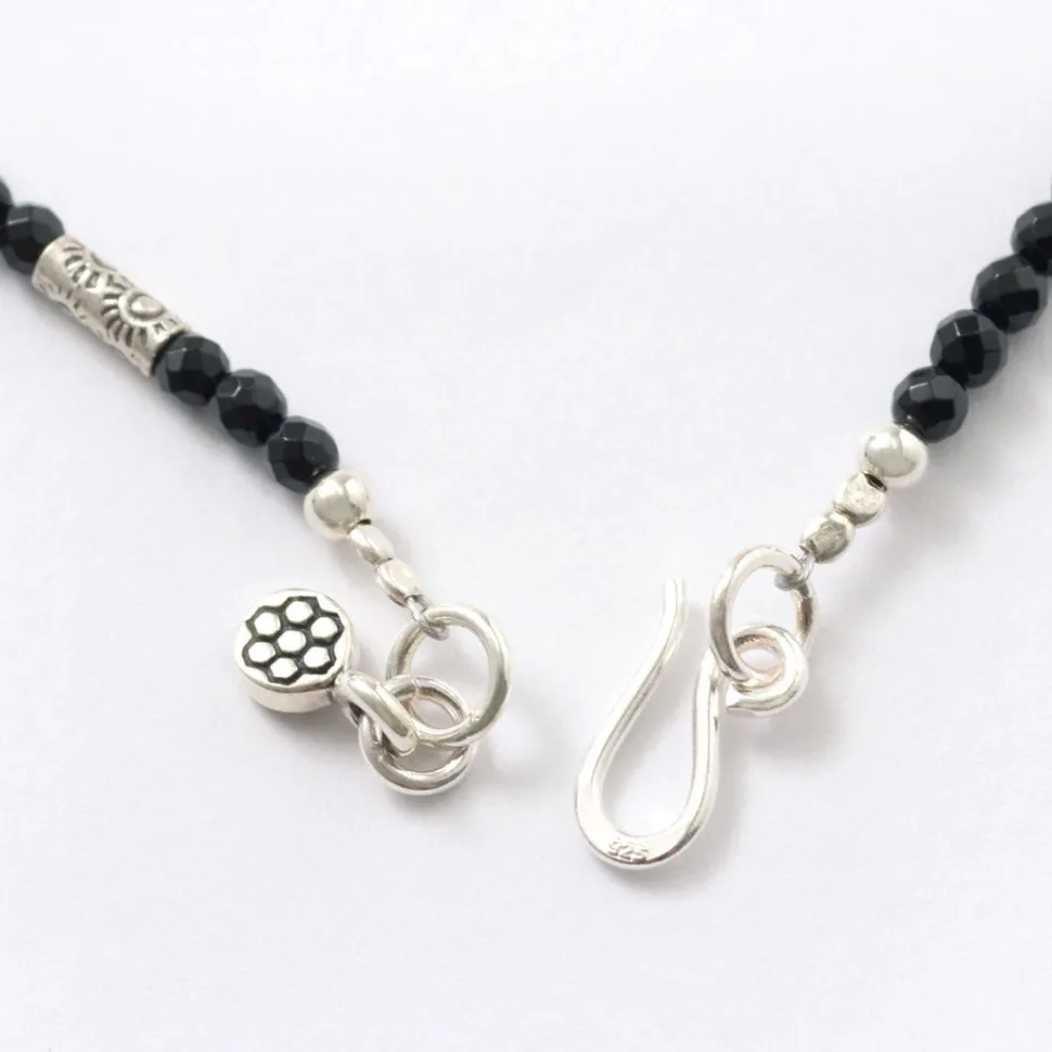 PHADUA / Black onyx bead necklace