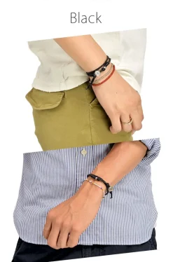 PHADUA / Bradydd 1mm leather 2 wrap bracelet