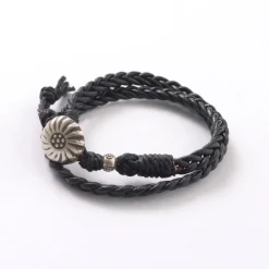 PHADUA / Braided 1.5mm Leather 2 Wrap Bracelet