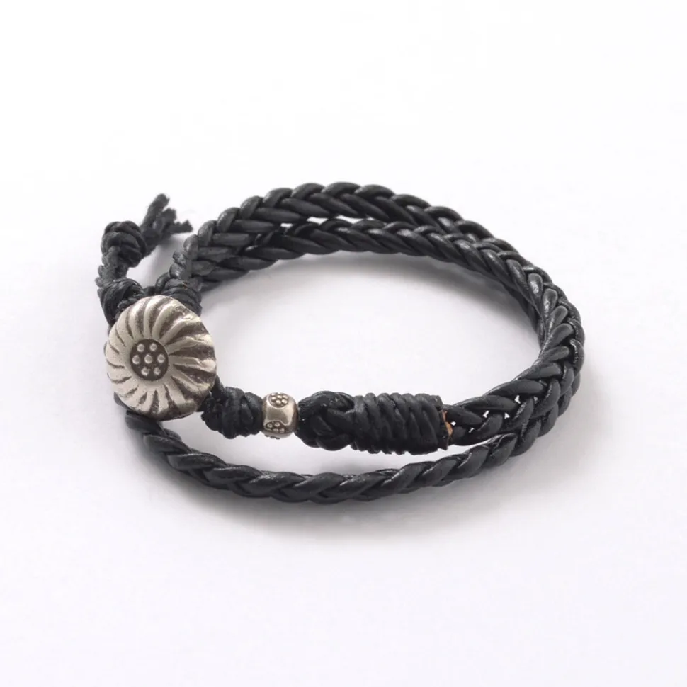 PHADUA / Braided 1.5mm Leather 2 Wrap Bracelet