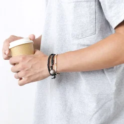 PHADUA / Braided 1.5mm Leather 2 Wrap Bracelet