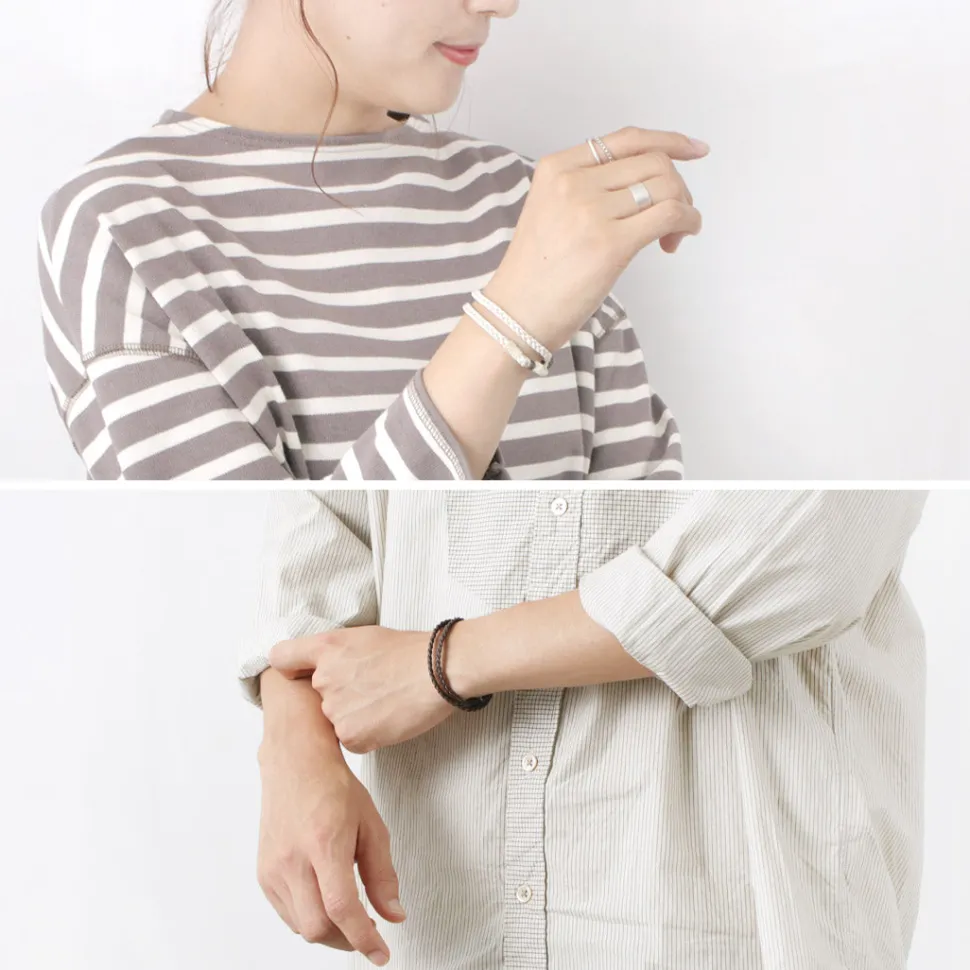 PHADUA / Braided 1.5mm Leather 2 Wrap Bracelet