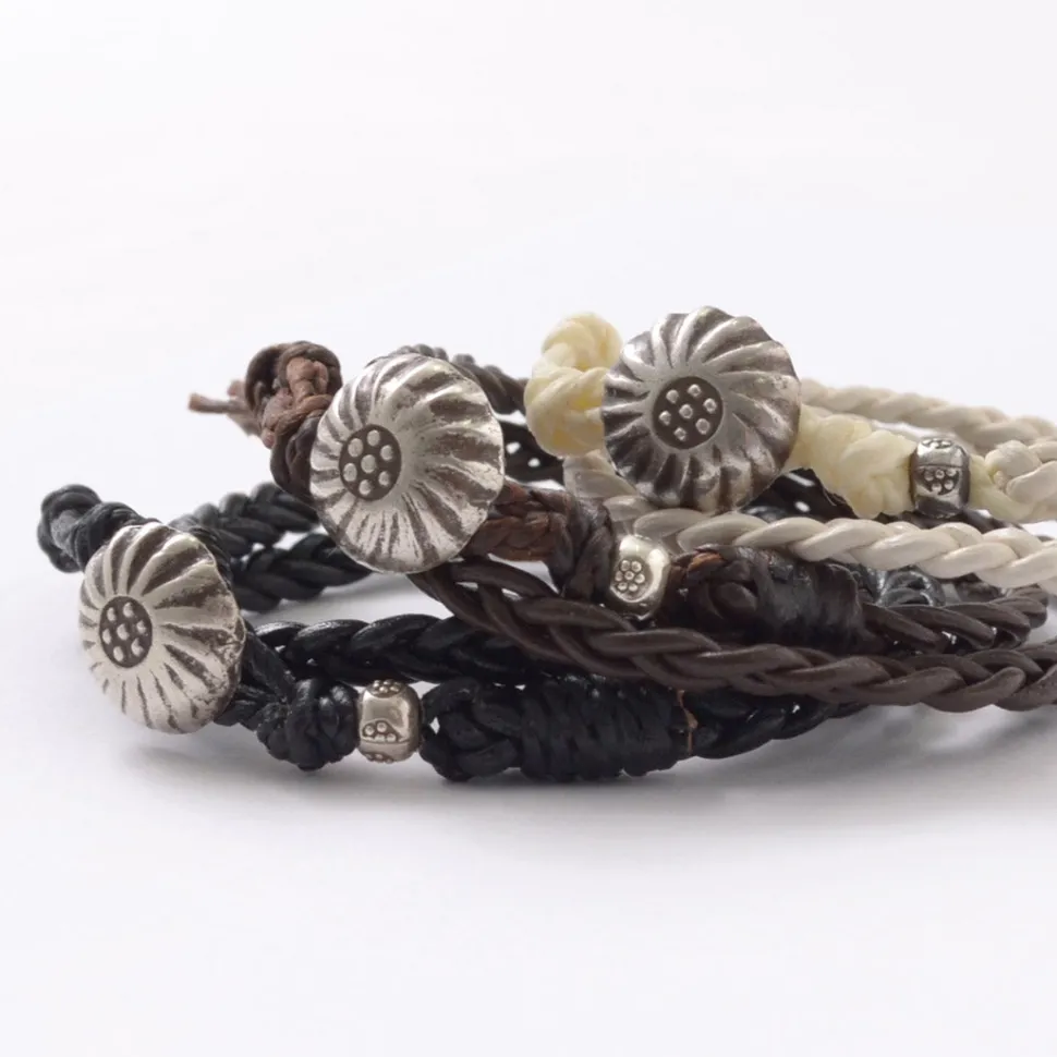 PHADUA / Braided 1.5mm Leather 2 Wrap Bracelet