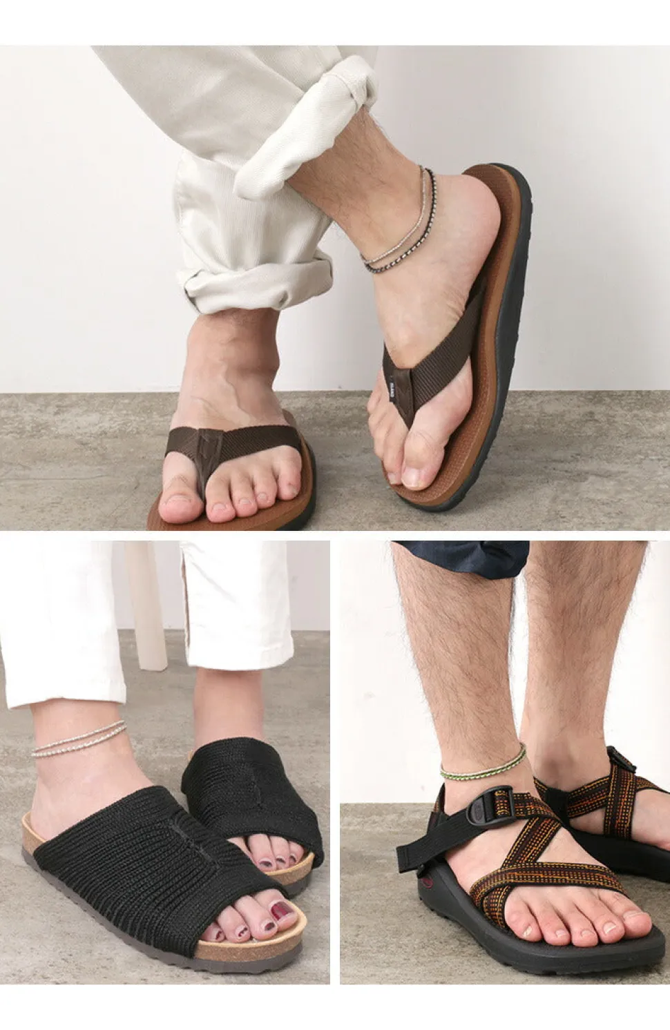 PHADUA / Double-Strand Anklet with Silver Wax Cord