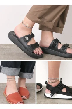 PHADUA / Double-Strand Anklet with Silver Wax Cord