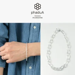 PHADUA / Flat cable chain bracelet silver 925