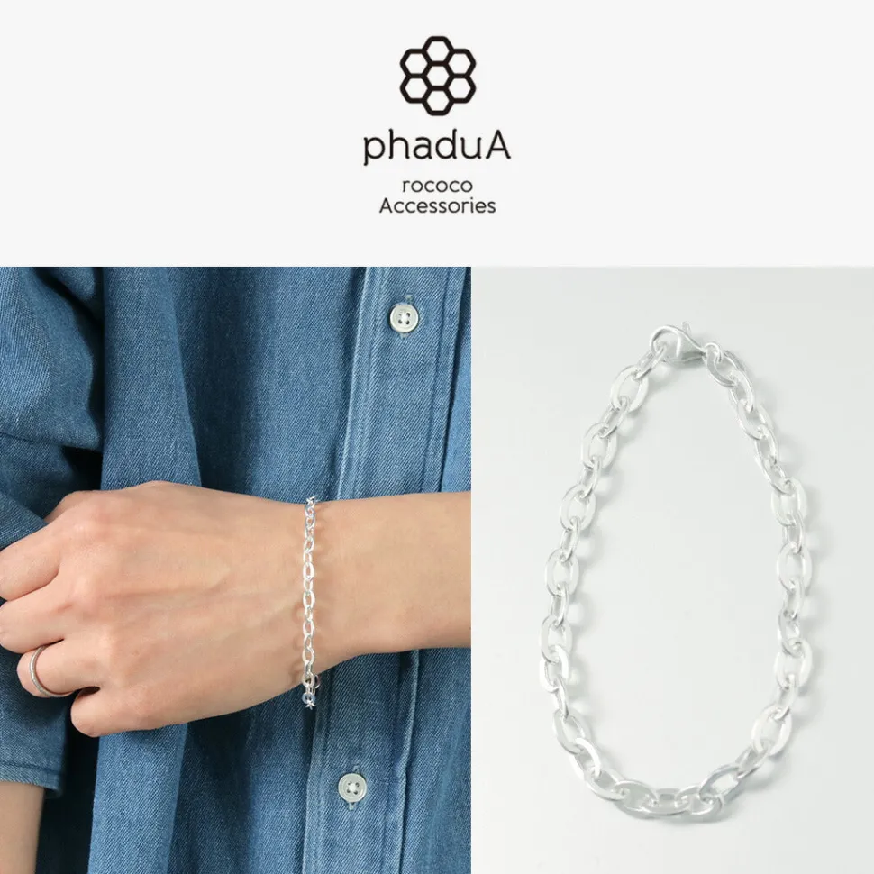 PHADUA / Flat cable chain bracelet silver 925