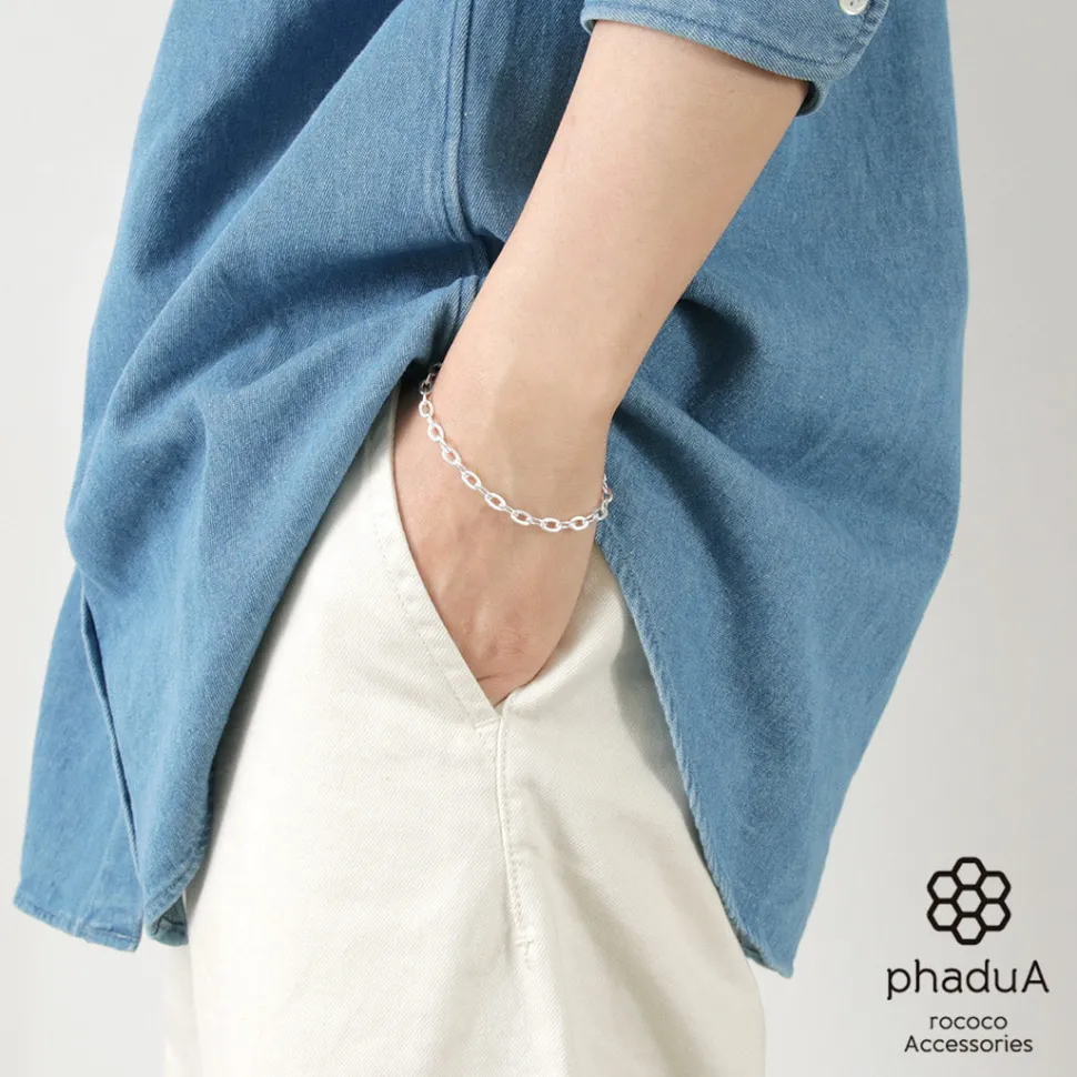 PHADUA / Flat cable chain bracelet silver 925