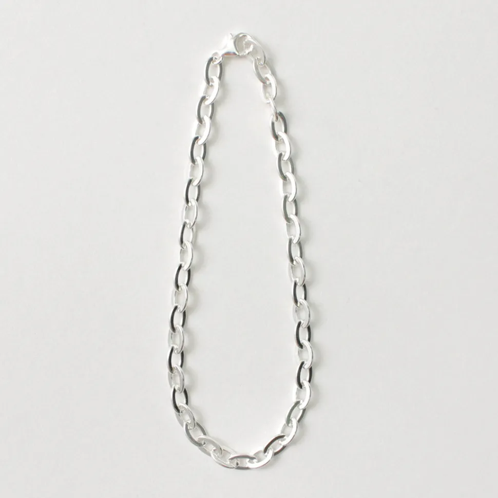 PHADUA / Flat cable chain anklet silver 925