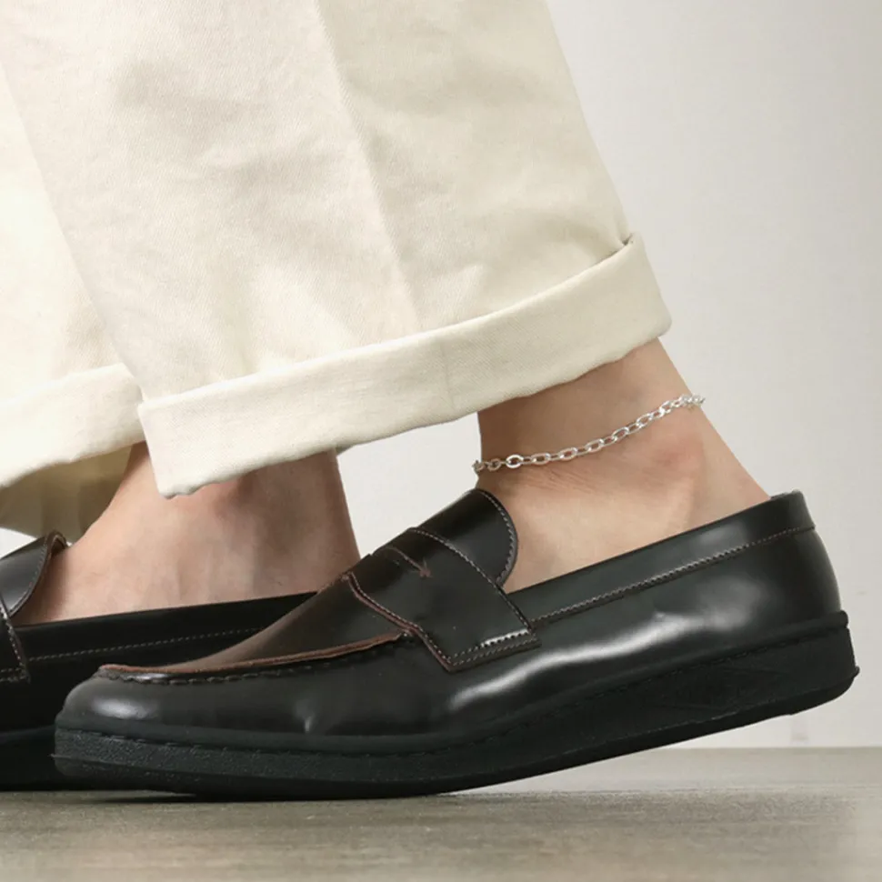 PHADUA / Flat cable chain anklet silver 925