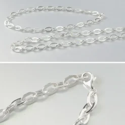 PHADUA / Flat cable chain anklet silver 925