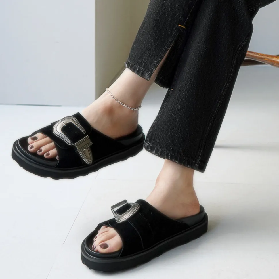 PHADUA / Flat cable chain anklet silver 925