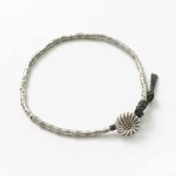 PHADUA / Karen Silver Beaded Concho Anklet