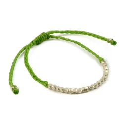 PHADUA / Karen Silver Beaded Wax Cord Bracelet