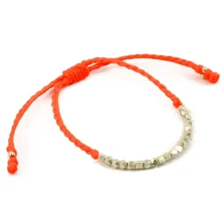 PHADUA / Karen Silver Beaded Wax Cord Bracelet