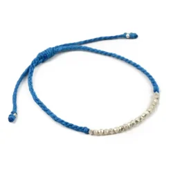 PHADUA / Karen Silver Bead Wax Cord Anklet