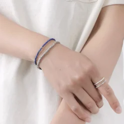 PHADUA / Lapis (3mm) Cut Bead Bracelet