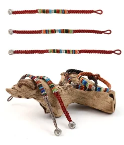 PHADUA / Multi Colored Braid Wax Cord Anklet