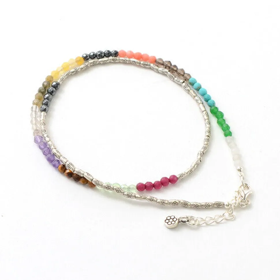 PHADUA / Multi Stone Wrap Anklet