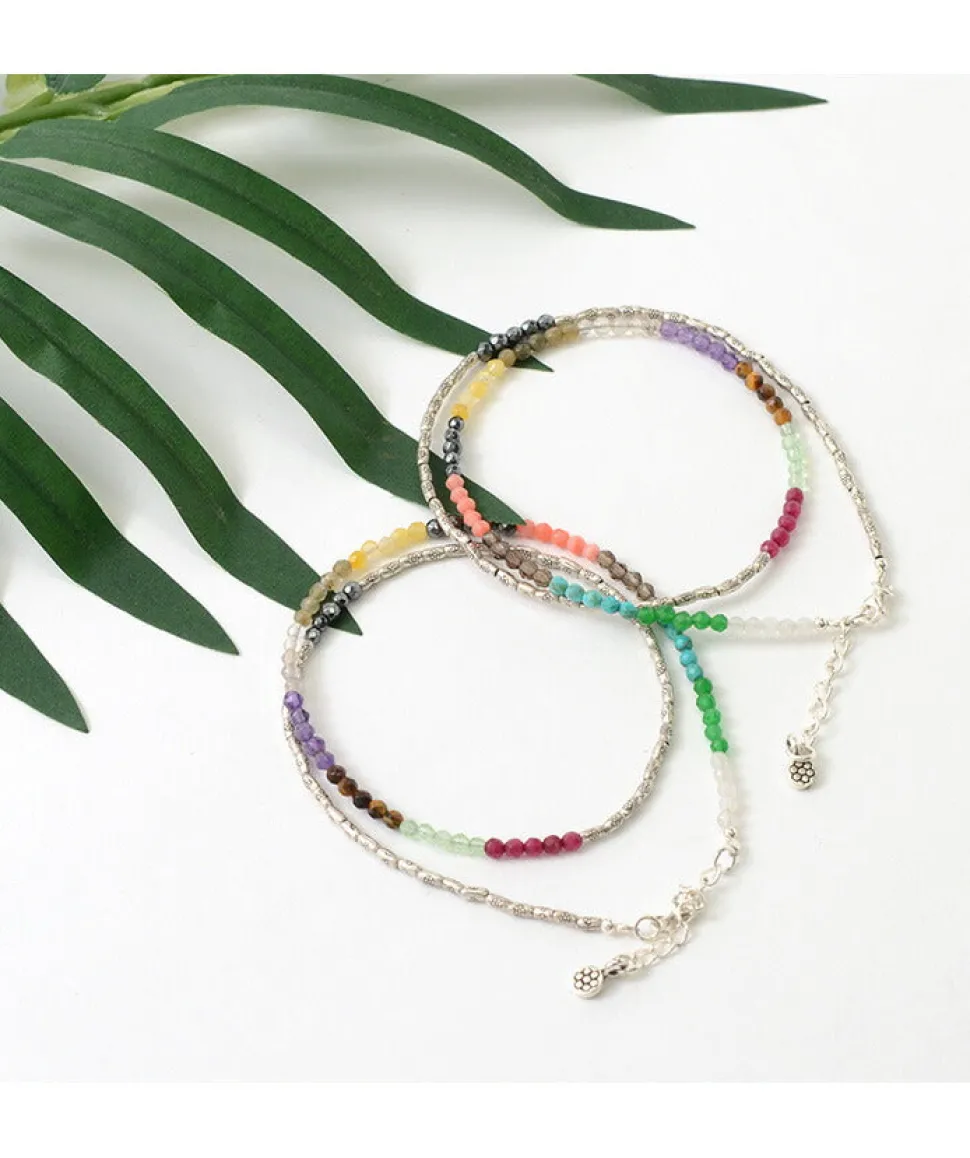 PHADUA / Multi Stone Wrap Anklet