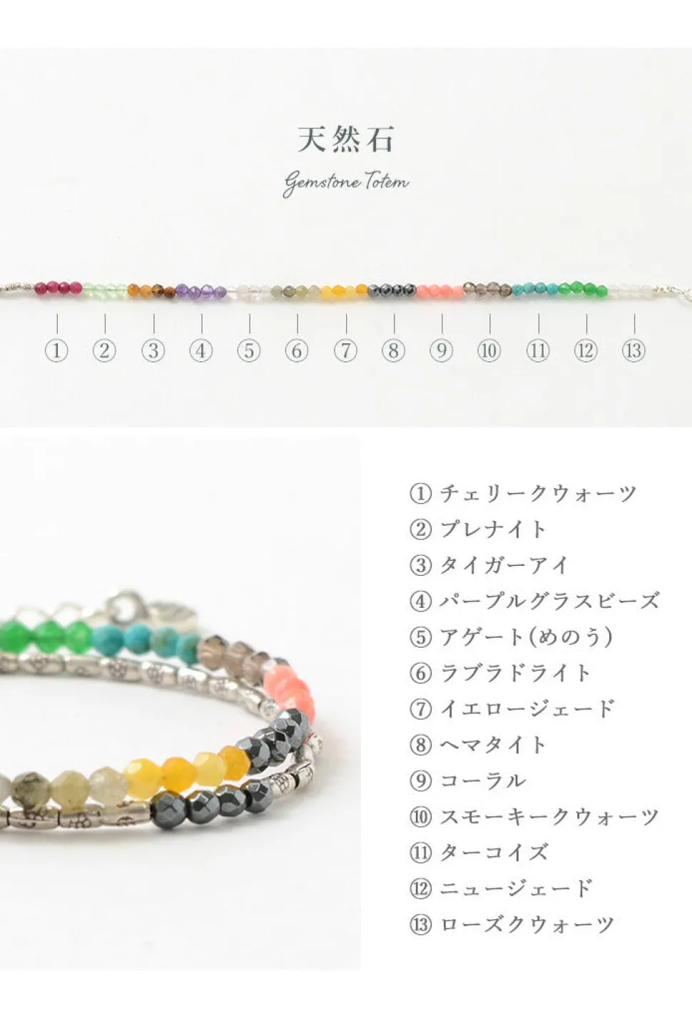 PHADUA / Multi Stone Wrap Anklet