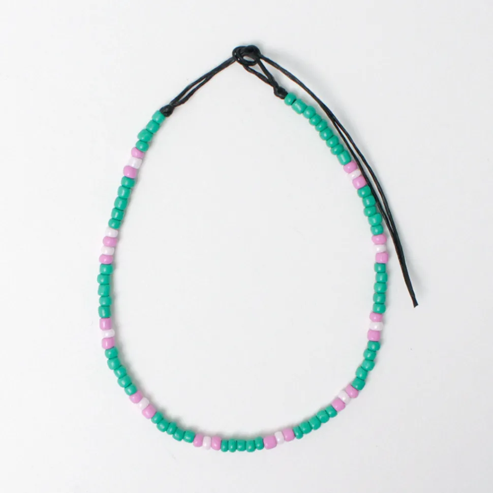 PHADUA / Multicolor glass bead anklet