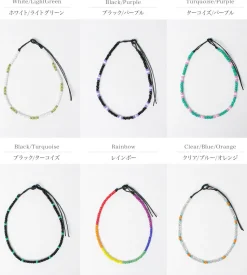 PHADUA / Multicolor glass bead anklet