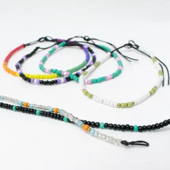 PHADUA / Multicolor glass bead anklet