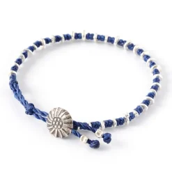 PHADUA / Pure drop silver waxed cord bracelet