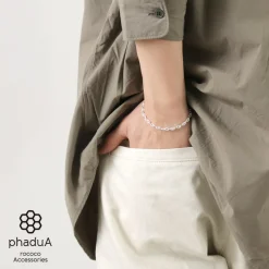 PHADUA / Semi solid anchor chain bracelet 925 silver