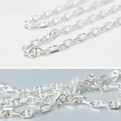 PHADUA / Semi solid anchor chain bracelet 925 silver