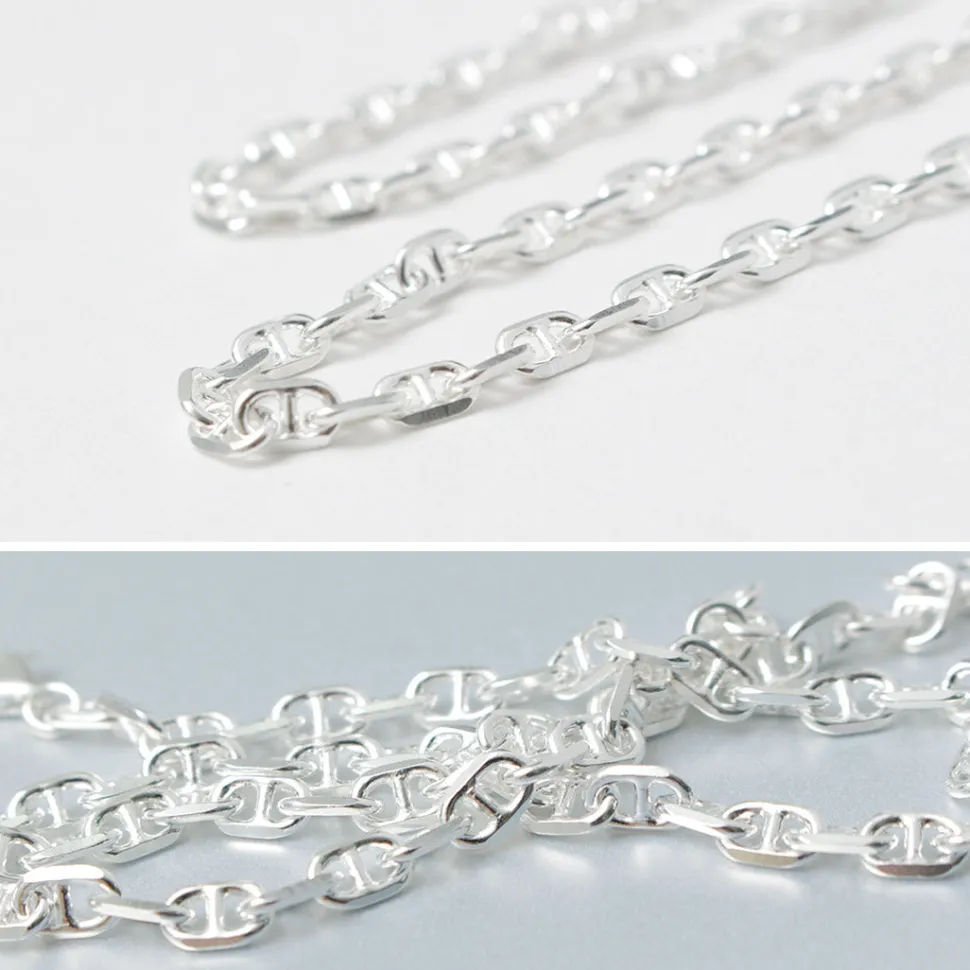 PHADUA / Semi solid anchor chain bracelet 925 silver