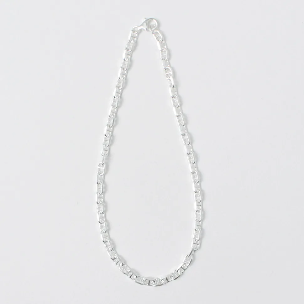 PHADUA / Semi solid anchor chain anklet 925 silver