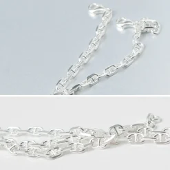 PHADUA / Semi solid anchor chain anklet 925 silver