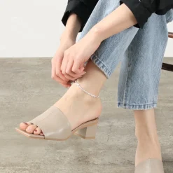 PHADUA / Semi solid anchor chain anklet 925 silver