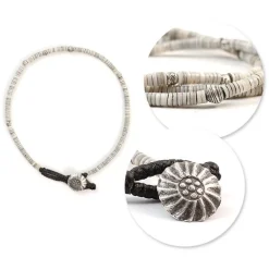 PHADUA / Shell Beads / Wax Cord Bracelet