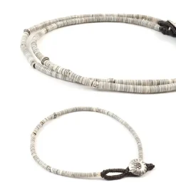 PHADUA / Shell Beads / Wax Cord Anklet