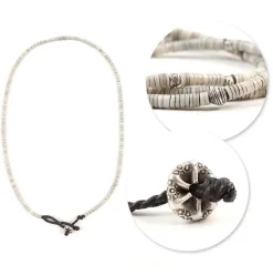 PHADUA / Shell Beads / Wax Cord Necklace / Bracelet / Anklet