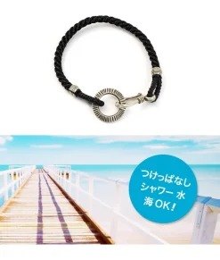 PHADUA / Silver Handmade Ring Braid Wax Cord Bracelet