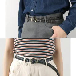 PHADUA / Sizeless Braid Leather Belt