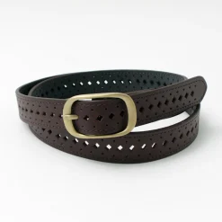 PHADUA / Sizeless Perforated Leather Belt