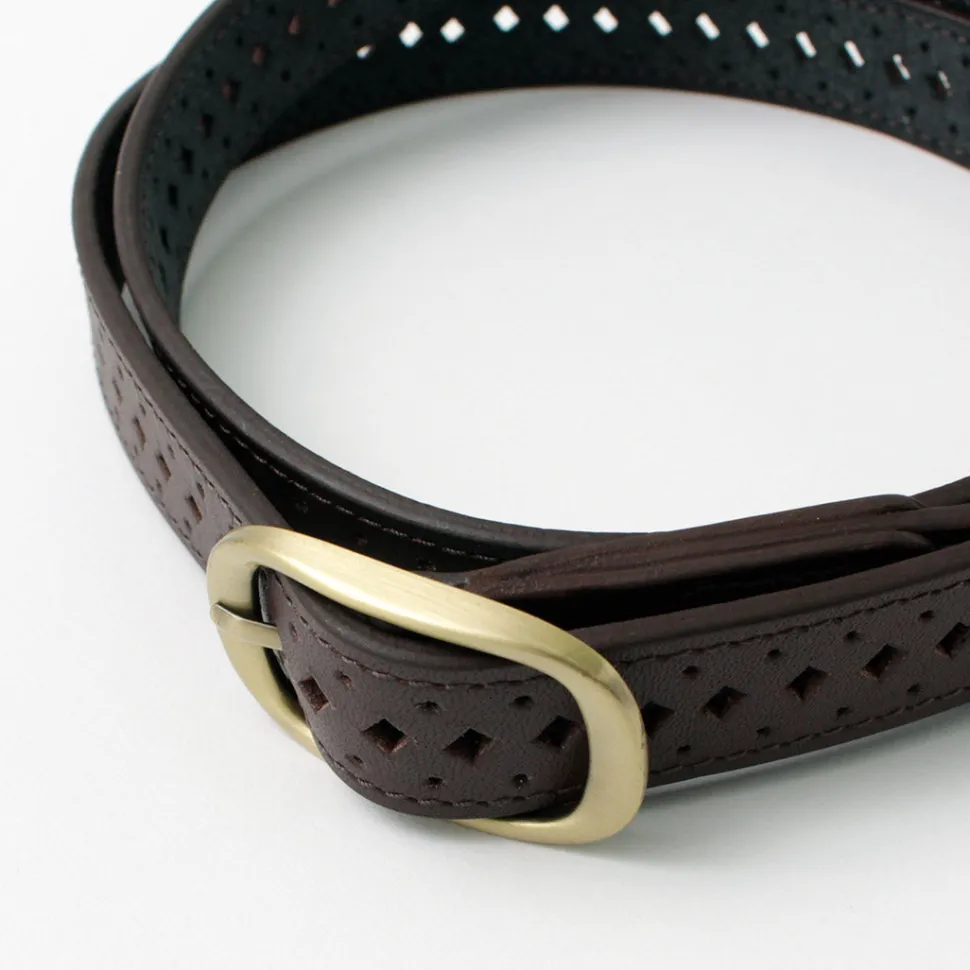 PHADUA / Sizeless Perforated Leather Belt