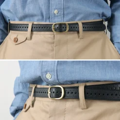 PHADUA / Sizeless Perforated Leather Belt