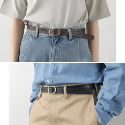 PHADUA / Sizeless Perforated Leather Belt