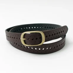 PHADUA / Sizeless Perforated Leather Belt